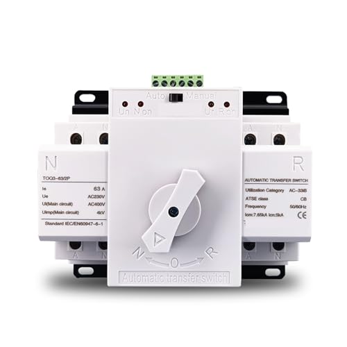 Commutateur de transfert automatique ATS double puissance 2P 230V inverseur de source mcb