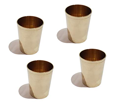 Image of Pure Source India Handmade Bronze Kansa Glass, Small in Size, Many More Health Benefit of Regular Use of This Glass, 4 Pcs.