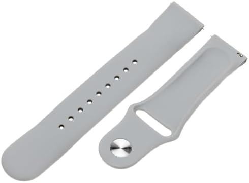 ALIAS(アリアス) Arias SU23003GY Watch Replacement Strap, Compatible with 0.9-0.9 inches (22-24 mm), Silicone Band, Gray, gray, 幅22mm, Modern image 5