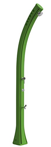 Arkema Happy Beach - Ducha Solar De Exterior Para Jardín, 28 Litros, Mezclador Temporizado Y Fregona Verde