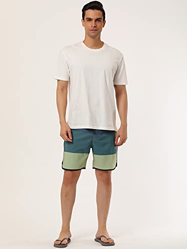 Lars Amadeus Men's Striped Beach Shorts Color Block Swimming Drawstring Board Surfing Shorts3