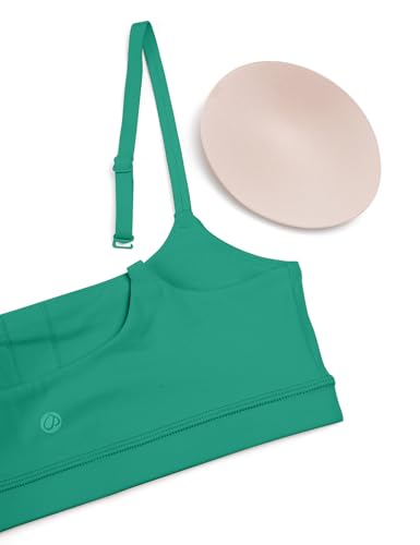 Image of CRZ YOGA Butterluxe Scoop Neck Sports Bras | Light Support, Removable Pads, Yoga, Extremely Soft, U Back, Adjustable Spaghetti Straps, for Women