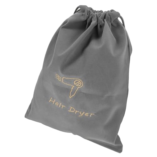 DEARMAMY Bolsa De Almacenamiento De Terciopelo Bolsa De Herramientas Secador De Pelo Mini Secador De Pelo De Viaje Bolsa De Viaje Para Herramientas Para El Cabello Secador De Bolsa Grey