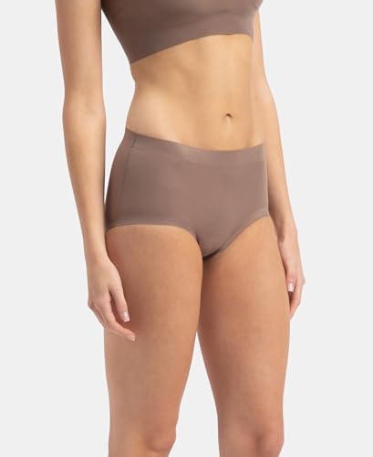 Image of Jockey 1827 Women's High Coverage Microfiber Nylon Elastane Stretch Mid Waist Hipster with No Visible Pantyline