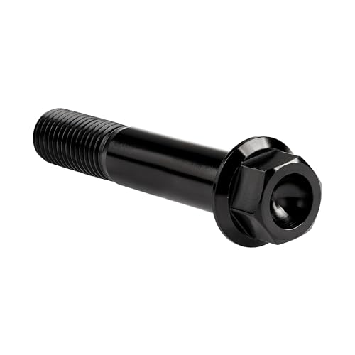 Image of Titanium Bolt M12 30 35 40 45 50 55 60 65 70 75 80 85 90mm Hex Small Flange Head for Motorcycle Car Modification Pack of 4 (M12x65mm Pitch 1.5, Black)