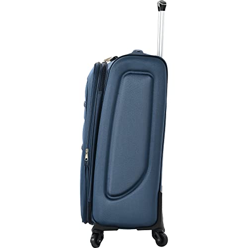 Expandable 3 Piece Luggage Set with Spinner Wheels, Lightweight Softshell Design, Dark Blue3