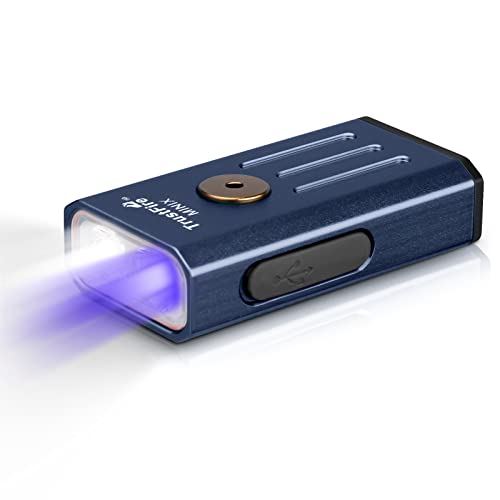 TrustFire Lanterna, lanterna LED extremamente brilhante mini lanterna mini X lanterna crianças pequena lanterna UV lanterna porta-chaves lanterna recarregável cinzento escuro