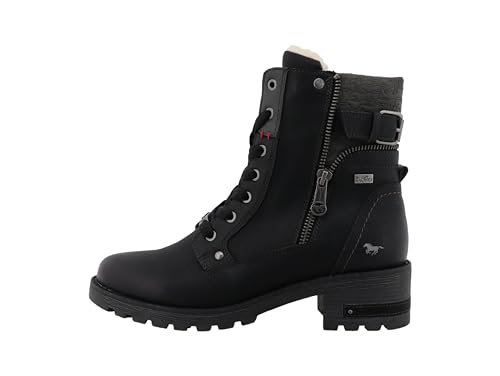 MUSTANG Bottines Femme 15M0082001, Pointure:39 EU, La Couleur:Noir