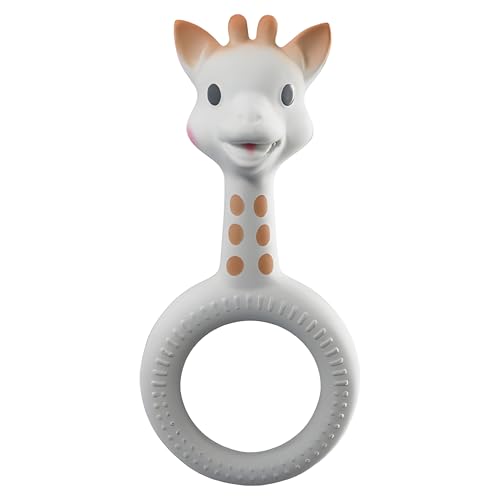 Sophie La Girafe So Pure Ring Teether - 100% Natural Rubber teether for Babies from 0 Month to 12 Months - BPA Free