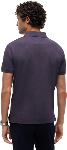 Tommy Hilfiger Herren Poloshirt Kurzarm 1985 Regular Fit, Blau (Mulberry Haze Heather), S – Ansicht 2