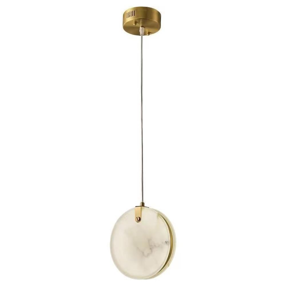 RRJJ Chandelier Gold Pendant Lighting for Kitchen Island, Modern 7W Marble Hanging Pendant Light Fixture, Rustic Farmhouse Chandelier for Kitchen Island Dining Room Bedroom Entryway Hal