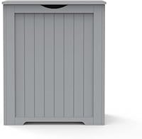 Large Wooden Shaker Style Laundry Toys Clothes Bin Basket Hamper Storage White Box Bathroom Linen Clothes Basket Cabinet (Grey)