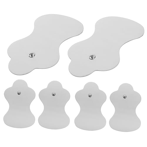 Beaupretty 6 Piezas Parches Electroestimuladores Autoadhesivos Almohadillas Multiusos Portátiles Reutilizables y Transpirables para Relajación Muscular Cuello Espalda y Articulaciones