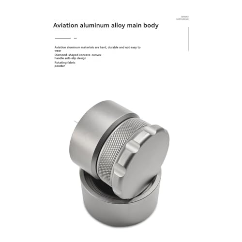 Distribuidor de café de 53 mm con aguja negra y nivelador ajustable 3