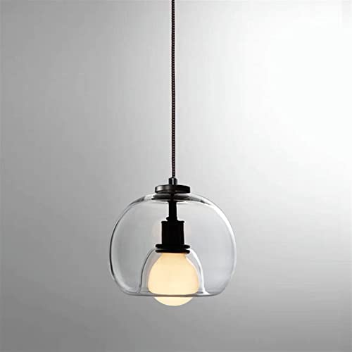 Suspension balle en verre moderne et lustre LED pour illuminer votre bar ou un loft contemporain