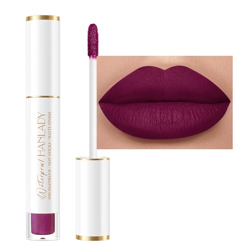 HANLADY Cranberry Lipstick Long Lasting Lipsticks for Women Pigmented Smudgeproof Transferproof Vegan Cruelty Free Dark Purple Lip Makeup, A66 Jazzberry