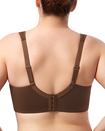 Image of HSIA Bras for Women Minimizer Full Coverage, Plus Size T Shirt Unlined Underwire Smooth Bra, Seamless Cups Joan Ultimate Soft