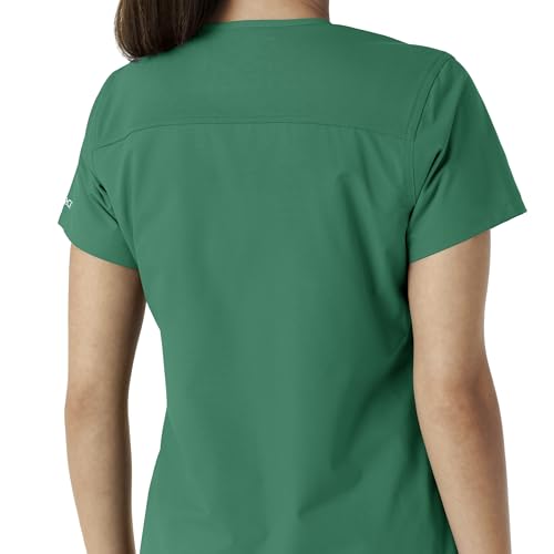 Carhartt Force Essentials Women's V-Neck Knit Panel Scrub Top, Hunter, 5XL - image 8