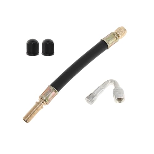 Image of Motoforti 1set 45 Degree Copper Tire Valve Extension with Durable Plastic 140mm Tyre Valve Inflation Adapter for Car Motorcycle RV Truck Bike