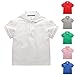 Toddler Boys Solid P𝗼lo Shirt Baby Kids Short Sleeve Dress Tees Tops Summer Casual Fashion Clothes Comfort Tops (Red, 12-18 Months)