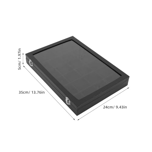 Coffret à thé en PU noir 24 compartiments avec couvercle transparent au design raffiné - 3