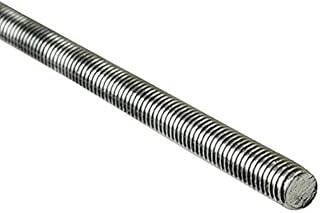 Merriway BH03016 (2 Pcs) Steel Studding Threaded Bar Rod, M8 x 0.3M (5/16 inch x 12 inch) Zinc Plated - Pack of 2 Pieces
