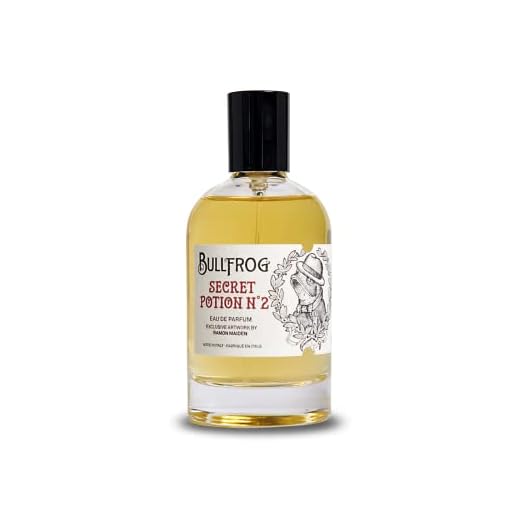 Bullfrog Eau De Parfum Secret Potion N.2 100ml - Perfume para Hombre - Notas de Pimienta Negra, Canela, Nuez Moscada, Madera de Cedro, Vetiver y Sándalo - Made in Italy