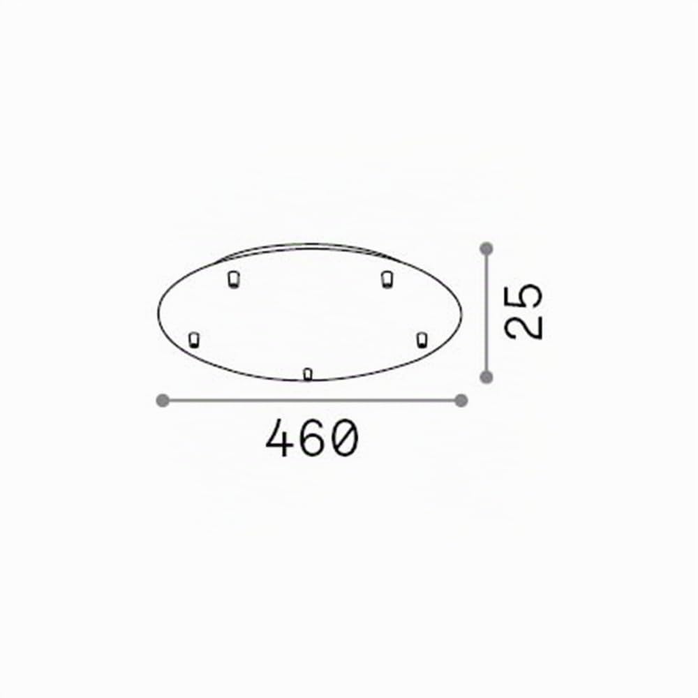 IDEAL LUX ROSONE Standard 5 LUCI Bianco Lampada 285634