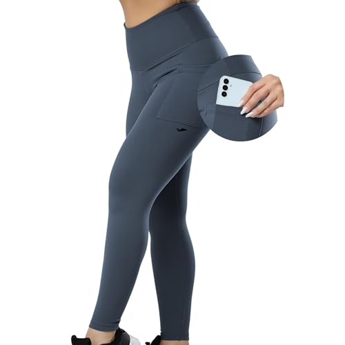 ELITE Legging Academia com Bolso Zero Transparência Cintura Alta Proteção UV 50+ Microfibra Poliamida, Grafite, GG