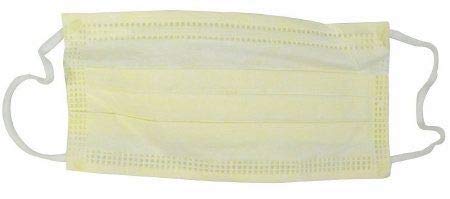 cardinal health at70021 secure-gard outer-facingtissue inner-facing procedure mask with earloop polypropylene yellow pack of 500