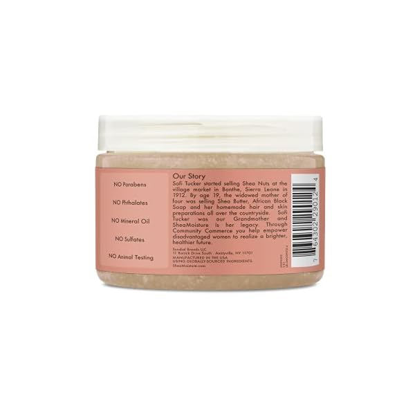 SheaMoisture Body Scrub for Dull Skin Illuminating Coconut and Hibiscus Cruelty-Free Skin Care 12 oz