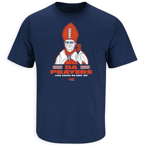 Da Prayers T-Shirt for Chicago Football Fans (SM-5XL) (Navy Short Sleeve, X-Large)