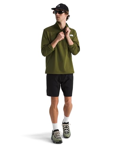 Image of THE NORTH FACE mens Cedar Trail Grid Fleece Quarter Zip Jacket | Cold Weather Top With Durable, Reinforced Bindings