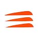 Letszhu Arrows Vanes 4 Inch Plastic Feather Fletching for DIY Archery Arrows 50 Pack (Orange)