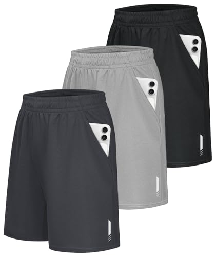 3-Pack Little Beauty Men's Athletic Fast Dry Shorts w/ Pockets - image 1