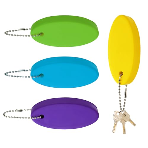 XIHIRCD 4pcs Boat Key Floating Keychain, Oval Floating Keychain for