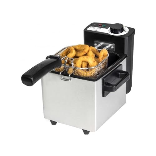 Cecotec CleanFry elektrische friteuse. Inhoud 1,5 l, temperatuur tot 190ºC, vaatwasmachinebestendig emmer emmer, oliereiniger filter houdt olie schoon, 1000W