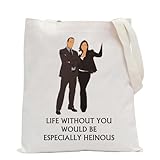 POFULL SVU TV Show Gift Law Crime Merch Law Detective Team Gift Life Without You Would Be Especially Heinous Tote Bag (LIFE WITHOUT)