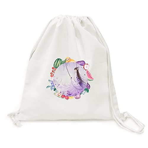 Sac en tissu pliable aquarelle glycine pour fruits et légumes au marché