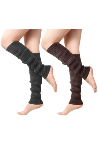 Image of Passionbility Leg Warmers for Women 80s, Ribbed Knit Long Socks Leg Warmer