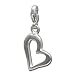 SilberDream Charm heart shiny 925 Sterling Silver Pendant Lobster Clasp FC508
