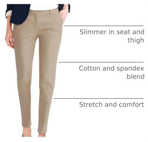 Image of Hybrid & Company Women's Work Chino Pants | Super comfy stretch fabric, flat front design, tailored fit, suitable for office, work, casual wear, and everyday comfort