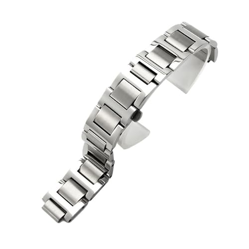 Bracelet de montre acier anti-usure compatible Cartier Ballon Bleu pour remplacer votre cuir