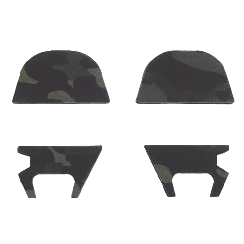 Next Gen Hook & Loop Panels + Fuzz Cover Set Compatible with Ops-Core AMP Headsets (Multicam Black)