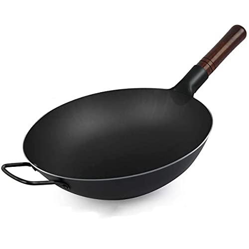 Wok de hierro fundido pre-sazonado, 34 cm / 13.5 in