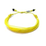 Yellow Awareness String Bracelet for Adenosarcoma, Bladder Cancer, Bone Cancer, Endometriosis,...