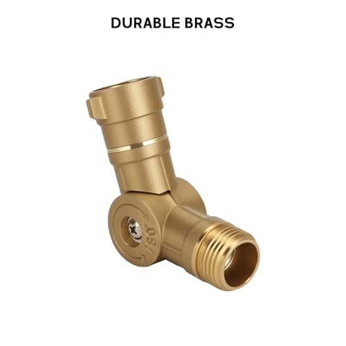 Image of MEASUREMAN 180 & 360 Brass Swivel Connector, Heavy-Duty Anti-Kink Hose Adapter for Faucets, Taps, Sinks, Washing Machines & RVs (Improved Design)