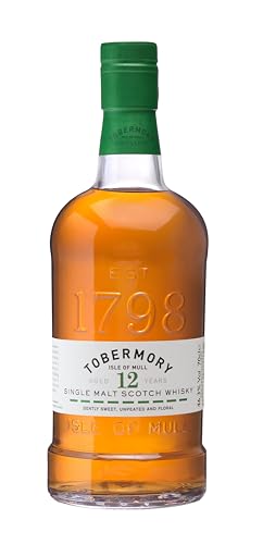Tobermory 12 Year Old Single Malt Scotch Whisky | 70cl | 46.3% | Rich With Notes of Fruits And Spice