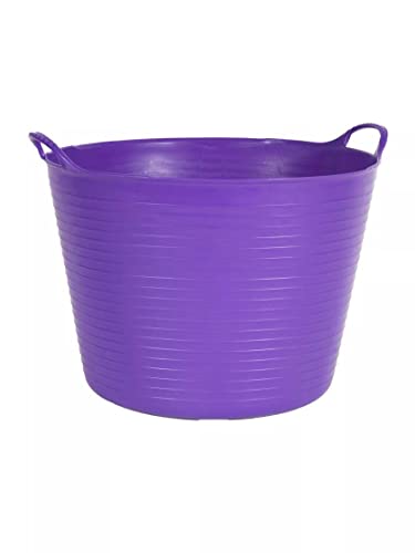 Gardeners Supply Company Large Garden Tubtrugs | Multi-Use Outdoor Garden Harvest Basket Storage, & Bucket | Ideal for Yard Gardening, Carrying and Crops Harvesting | 11 Gallon Capacity - Purple