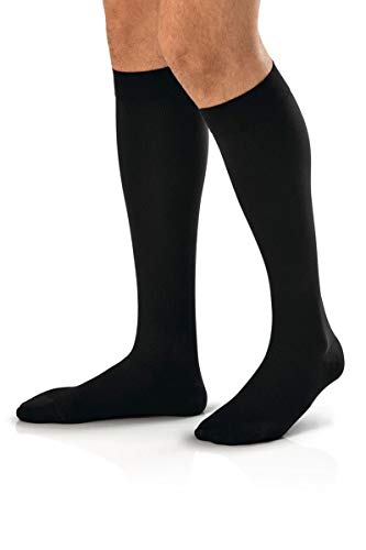 Image of Compression Hose, Knee High, 30-40 mmHG, Closed Toe, Black, X-Large